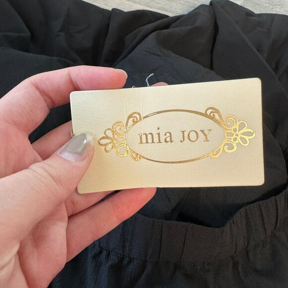 Joyfolie Mia Joy NWT black bae maxi skirt hi low ruffled size medium K35 - Picture 6 of 8
